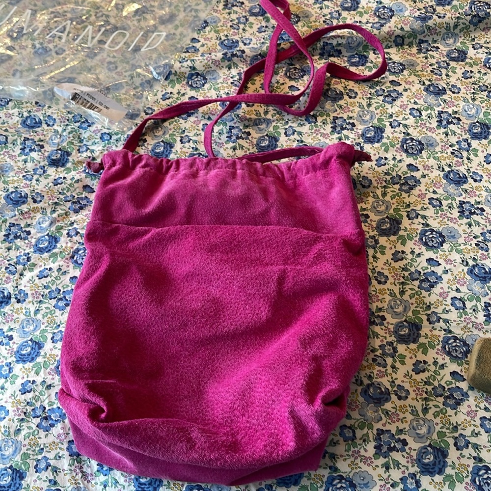 Humanoid, pink, fuchsia, suede, Crossbody bag, new